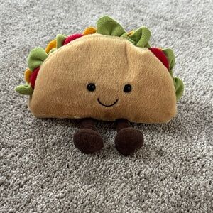 Jellycat Smiling Taco Plush - Tan and Green